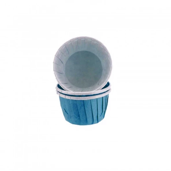 Cupcake Kalıbı Orta Boy Düz Renk  50*39 MM (100 Adet)  Mavi ürün görseli