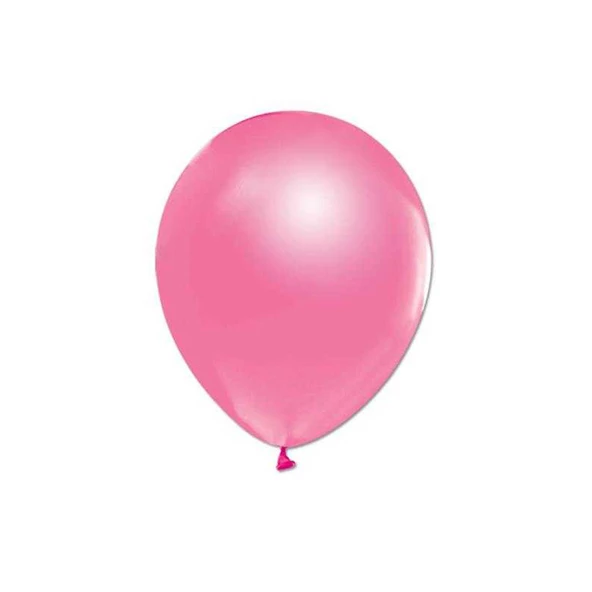 Metalik  Balon 12 İnç Baskısız (100 Adet)  Pembe