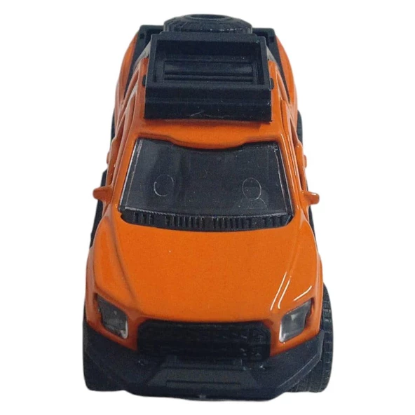 Çek Bırak Metal Arazi Aracı 13 cm - Turuncu - 4
