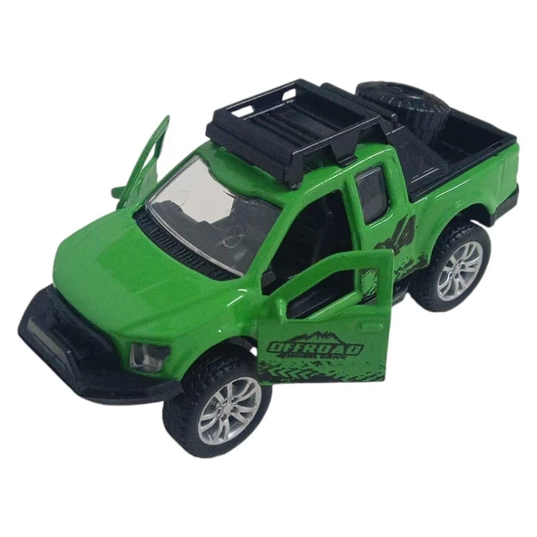 Çek Bırak Metal Arazi Aracı 13 cm - Yeşil - 2