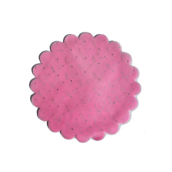 Taşlı Organze Hazır Kesilmiş Tül 22 Cm (100 Adet)  Pembe