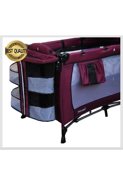 Holmer Kids Eurostyle Oyun Parkı Park Yatak 60x120cm Mürdüm - 5