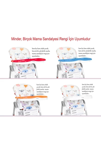 HOLMER Leke Tutmaz Organik Mama Sandalyesi Minderi & Kılıfı Max-M Pembe - 7
