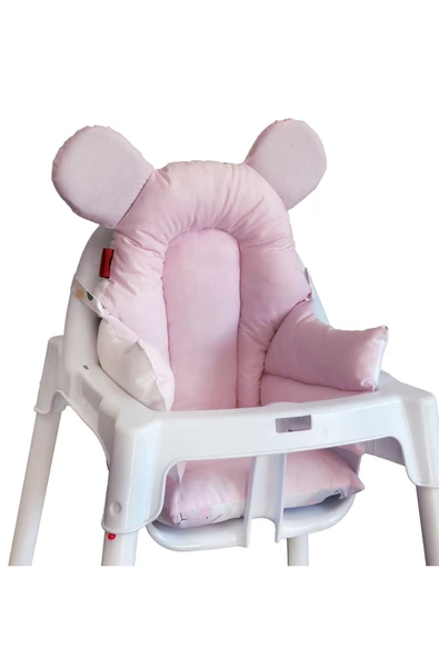 HOLMER Leke Tutmaz Organik Mama Sandalyesi Minderi ve Kılıfı ML PEMBE - 2