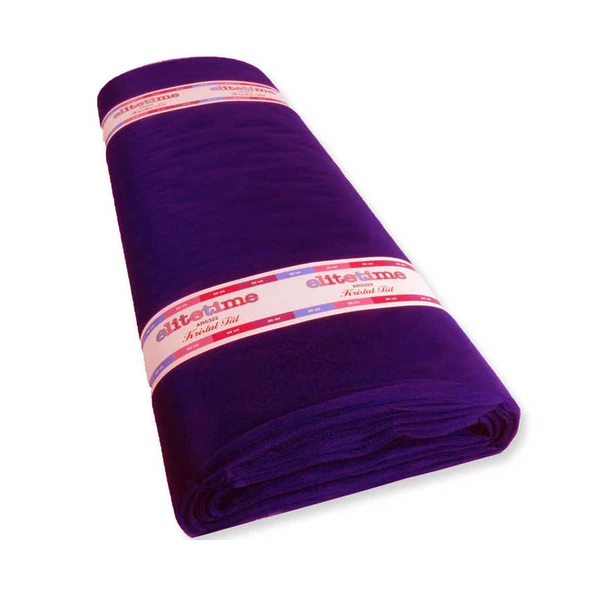 Kristal Tül 3 Metre X 50 Metre  Mor