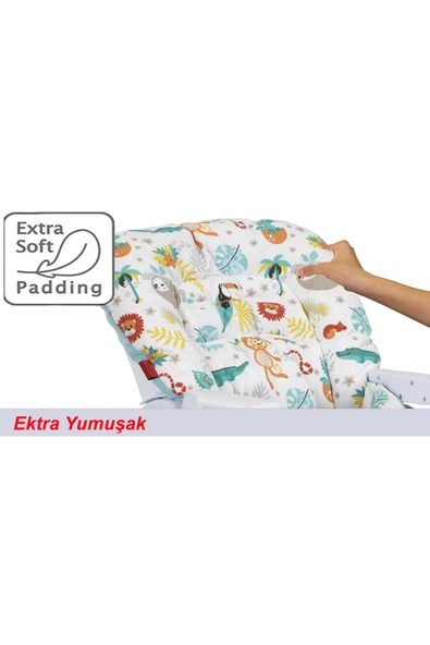 HOLMER Organik Mama Sandalyesi Minderi & Kılıfı (Kemer Deliksiz) Su Yeşili - 4