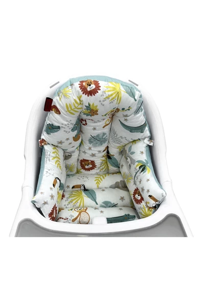 HOLMER Leke Tutmaz Organik Mama Sandalyesi Minderi & Kılıfı Md-turkuaz - 5