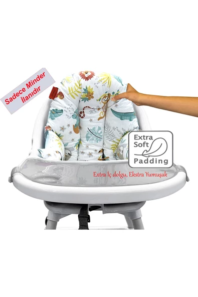 HOLMER Leke Tutmaz Organik Mama Sandalyesi Minderi & Kılıfı Md-turkuaz - 7