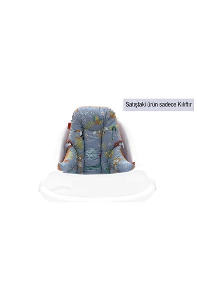 HOLMER Leke Tutmaz Organik Mama Sandalyesi Minderi & Kılıfı Md Gri - 4