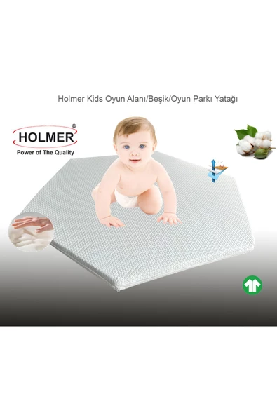 HOLMER Kids Organik Altıgen Oyun Alanı Yatağı