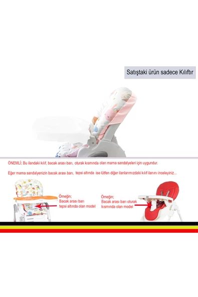 HOLMER Leke Tutmaz Organik Mama Sandalyesi Minderi & Kılıfı Max-M Pembe - 5