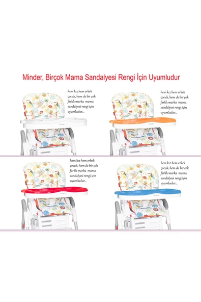 HOLMER Leke Tutmaz Organik Mama Sandalyesi Minderi & Kılıfı Max-M Açık Gri - 7