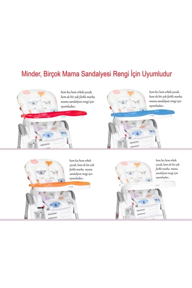 HOLMER Leke Tutmaz Organik Mama Sandalyesi Minderi & Kılıfı Max-t Pembe - 7