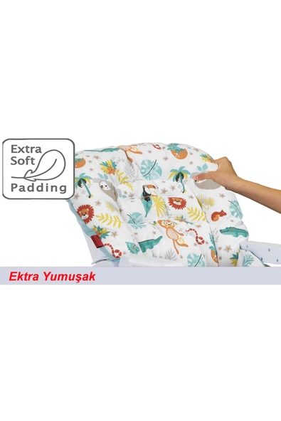 HOLMER Leke Tutmaz Organik Mama Sandalyesi Minderi & Kılıfı Max-M Su Yeşili - 5