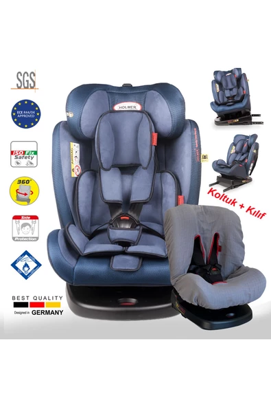 HOLMER (KILIF HEDİYELİ) Kids Maxi Protect Aero 3d ( 360° Dönebilir) 0-36kg Isofix Oto Koltuğu