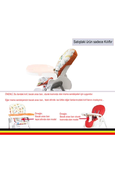 HOLMER Leke Tutmaz Organik Mama Sandalyesi Minderi & Kılıfı Max-m Açık Gri - 4