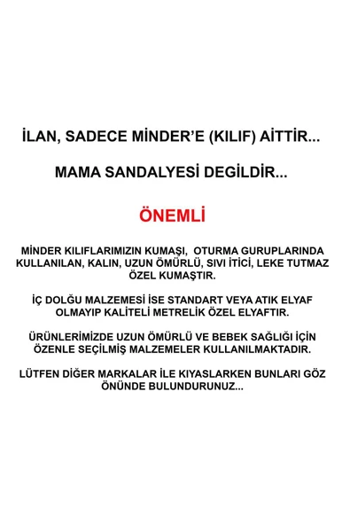 HOLMER Leke Tutmaz Organik Mama Sandalyesi Minderi & Kılıfı Max-M Açık Gri - 3