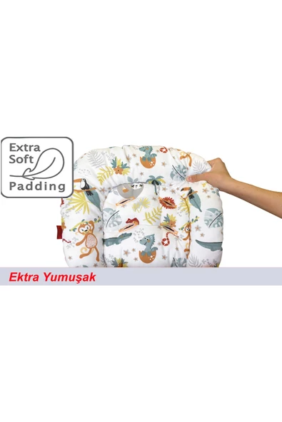 HOLMER Leke Tutmaz Organik Mama Sandalyesi Minderi & Kılıfı Max-M Açık Gri - 6