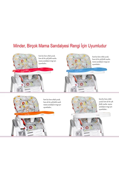 HOLMER Leke Tutmaz Organik Mama Sandalyesi Minderi & Kılıfı Max-t Koyu Gri - 7