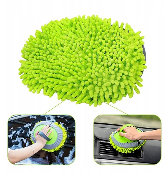 Çok Fonksiyonlu Teleskobik Saplı Mikrofiber Sihirli Araba Temizlik Mopu 1 yedek Mop Başlığı Hediye - 6