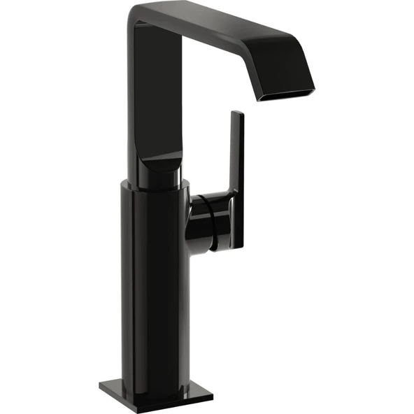 Suit A4276539 Çanak Lavabo Bataryası, Yandan Kumandalı, Parlak Siyah