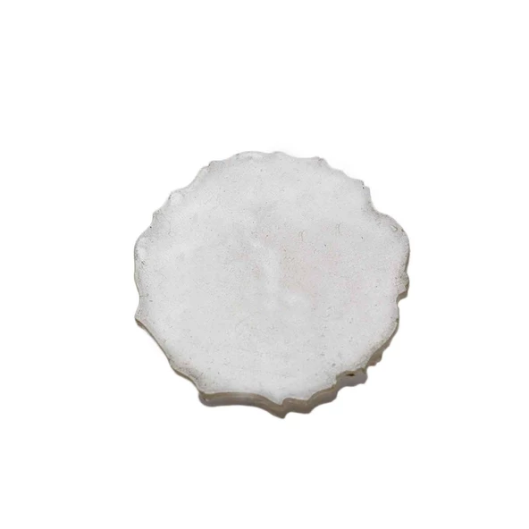 Epoksi Magnet Tırtıklı  Varaklı Yarısı Şeffaf  7 CM  (10 Adet)   Gümüş - Resim 2