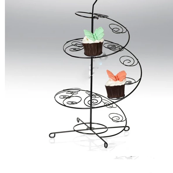 Metal Cupcake Standı Siyah / 15&apos;Li Kek Standı - 2