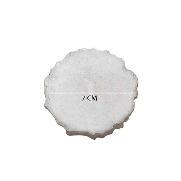 Epoksi Magnet Tırtıklı  Varaklı Yarısı Şeffaf  7 CM  (10 Adet)   Sedef - 2
