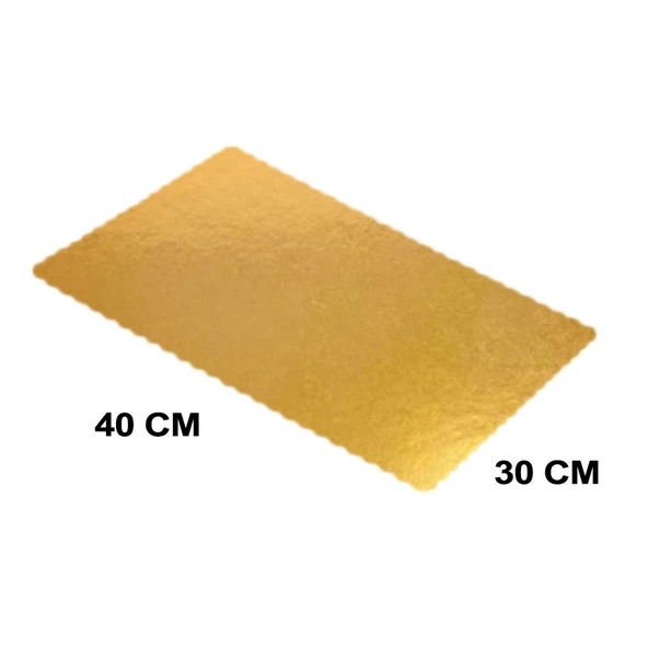 Karton Pasta Altlığı  30X40 CM (3 Adet)  Gold - 2