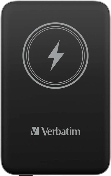 Verbatim MCP-10BK 10000MAh With USB-C 15W Magnetic Wireless Powerbank - Black