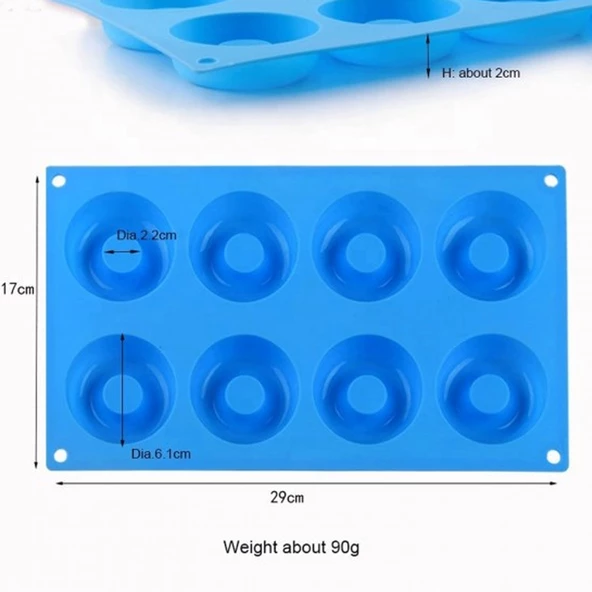 Silikon Kalıp Donut Kek Kurabiye Ve Çikolat Kalıbı BT-091 - Resim 2