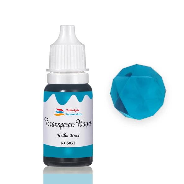 Epoksi Reçine Transparan Boya Pigment Şeffaf Epoksi Boyası 20 ML  Hellio Mavi - 3033