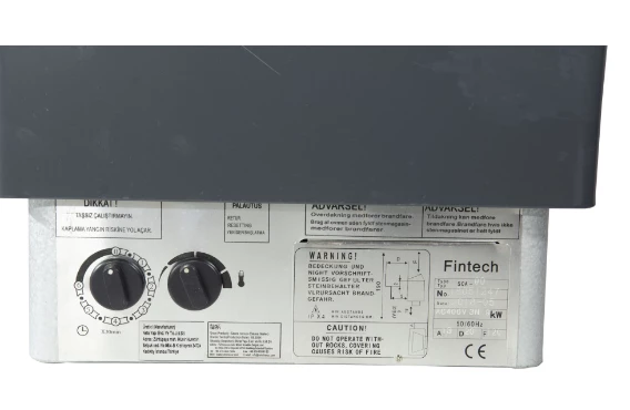 FINTECH Gövdeden Kumandalı Sauna Sobası FTN Model 6 kW 5-9 m3 (20 kg taş)-ToptancıyızBiz - 2