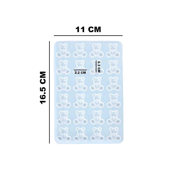 Kolye Ve Reçine Epoksi Kalıbı 24 Lü Haribo Minik Ayıcık Kalıbı - 2