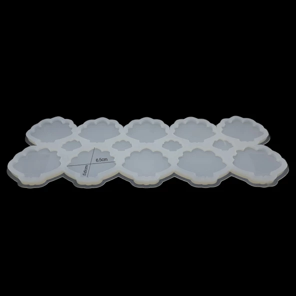 Epoksi Silikon Kalıp İstiridye Deniz Kabuğu Bardak Altı Ve Magnet Kalıbı 6.5 CM 10 Lu - 5