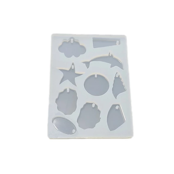 Epoksi Silikon Kalıp Onlu Kalıp Balık Ve Yıldızlı 15X10.5 CM E294