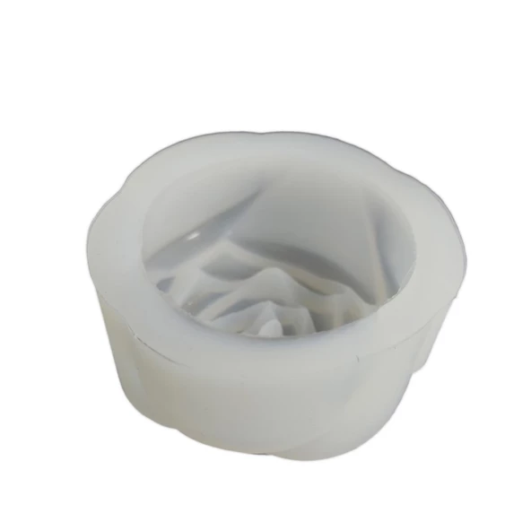 Epoksi Silikon Kalıp Yuvarlak Gül Desenli  6 CM E39 - 3