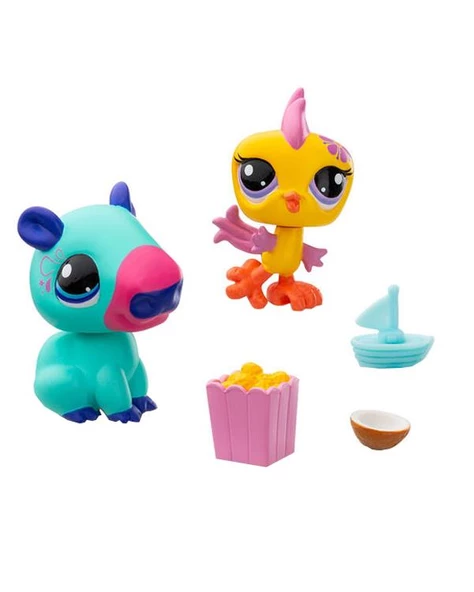 Littlest Pet Shop Minişler 2li Paket S2 Kapibara ve Sarı Kuş 00585 - 2