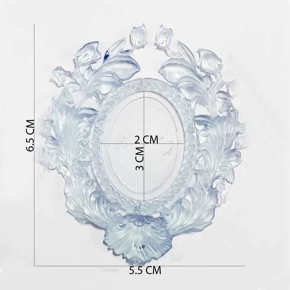 Epoksi Silikon Kalıp Desenli Çerçeve  5.5 X6.5 CM - 3