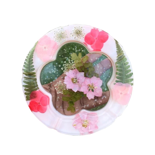 Epoksi Silikon Kalıp Küllük Kalıbı Papatya Modeli Büyük Boy 15 CM - Resim 2