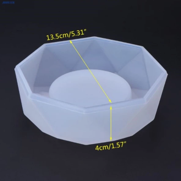 Epoksi Silikon Kalıp Küllük Kalıbı Kristal  Model 13.5 CM - 3