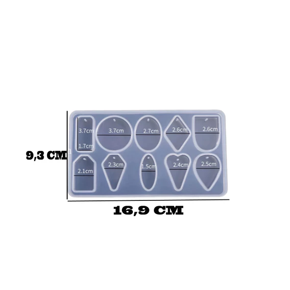 Çoklu Kolye Ve Reçina Epoksi Kalıbı  10 lu Model E185 - Resim 2