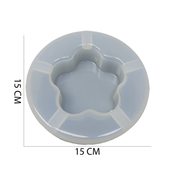 Epoksi Silikon Kalıp Küllük Kalıbı Papatya Modeli Büyük Boy 15 CM - Resim 3