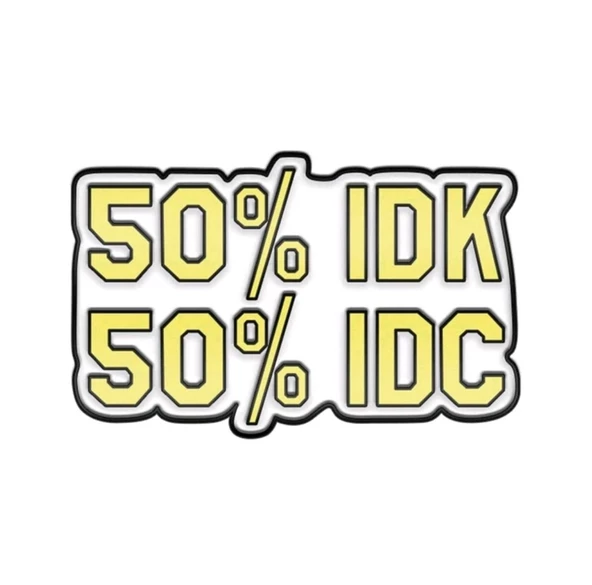 50 % IDK  50 % IDC Yazılı Broş