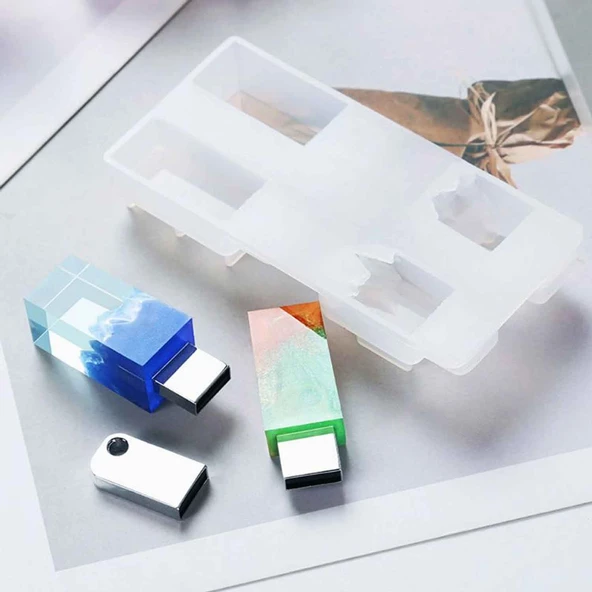 Epoksi Reçine Silikon Usb  Kalıbı 4 lü Model