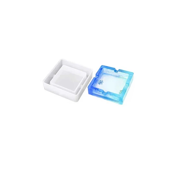 Epoksi Silikon Kalıp Küllük Kalıbı Kare Model 9X9 CM