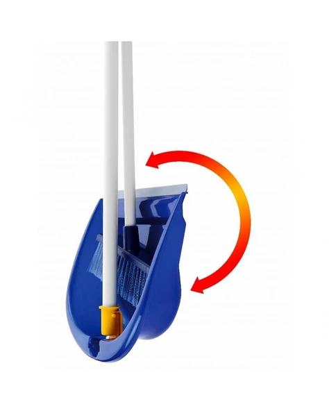 Titiz TP-158 Katlanır Saplı Süpürgeli Fırçalı Hazneli Kabinli Plastik Faraş Seti Takımı - Resim 2