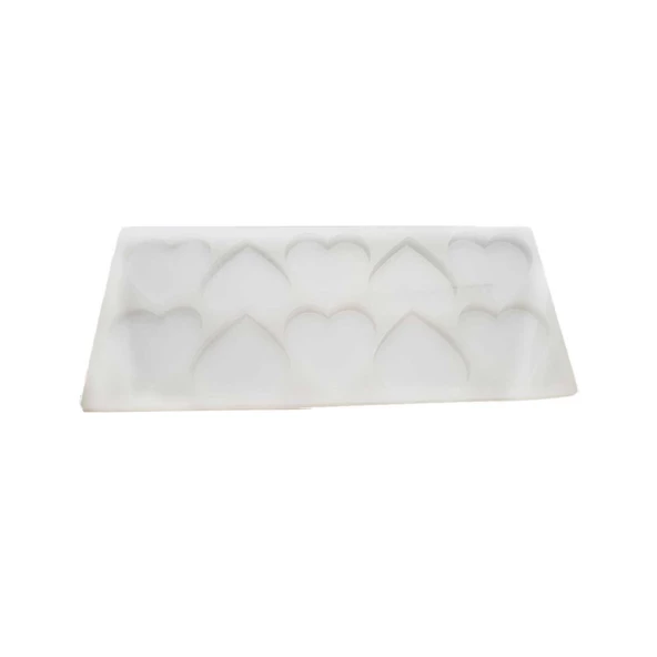 Epoksi Reçine Silikon Kalıp Çoklu KALP Magnet Kalıbı Seri Döküm Kalıbı 6 CM 10 Lu - 2