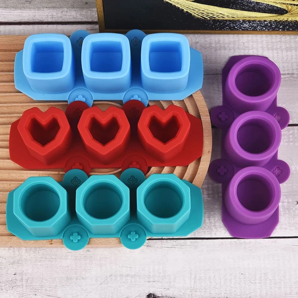 Epoksi Silikon Yuvarlak Saksı ve Mumluk Kalıbı - Resim 4