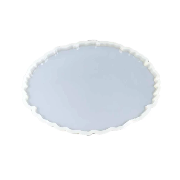 Epoksi Silikon Kalıp Oval Dalgalı Tepsi  (Supla) Kalıbnı  YERLİ 25x33.5 CM ürün görseli 1